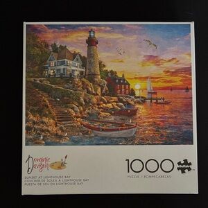 Dominic Davison Sunset at Lighthouse Bay Puzzle